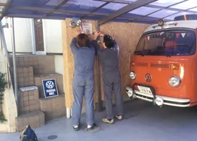 Remake of the parking lot wall process 13
