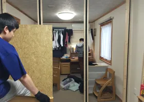 Wall to divide the room process 2