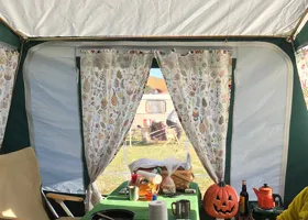 Diveaway tent view from inside