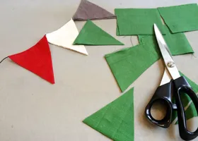 Flag garland process 1