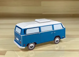 VolksWagen Type II Early Late BUS Neptune Blue Rear / VW タイプ2 アーリー バス ネプチューン ブルー 後ろ姿