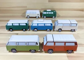 VolksWagen Type II BUS (side) / VW タイプ2 バス 集合写真（横から）