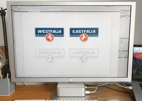 EASTFALIA Sticker on a lamp-cover / イーストファリアステッカーをランプカバーへ 1
