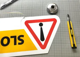 SLOW MOVING PUMPKIN Sticker making process / スロー ムービング パンプキン ステッカー 製作工程 5