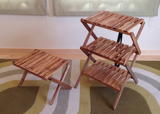Folding shelf for CAMP