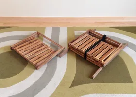 Folding shelf for CAMP folded