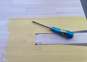 I added wood table to Industrial comprehensive feed arm sewing machine / 総合送りミシン 'TK-8B' 工業用総合送り腕ミシンにウッドテーブルを取り付けて平ミシン化 process 4
