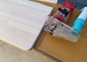 I added wood table to Industrial comprehensive feed arm sewing machine / 総合送りミシン 'TK-8B' 工業用総合送り腕ミシンにウッドテーブルを取り付けて平ミシン化 process 7