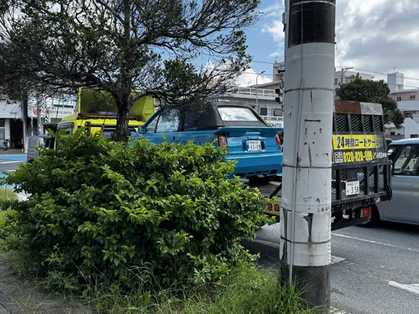 積載車で搬出される様子